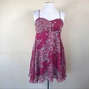 Pins and Needles Purple & Gray Empire Waist Dress